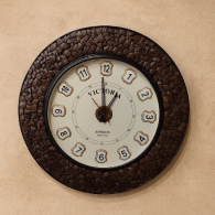 Victoria London Handcrafted Wooden Wall Clock with Textured Frame