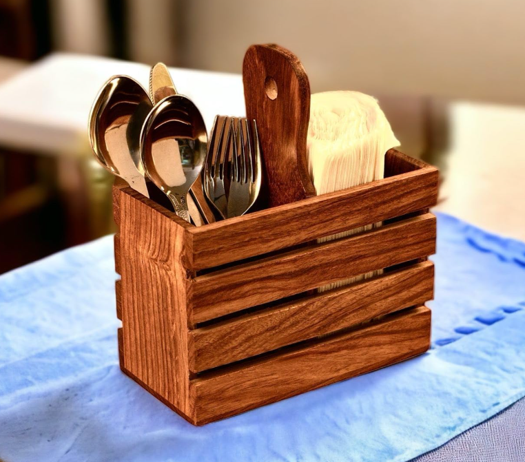 Sheesham Wooden Cutlery Stand